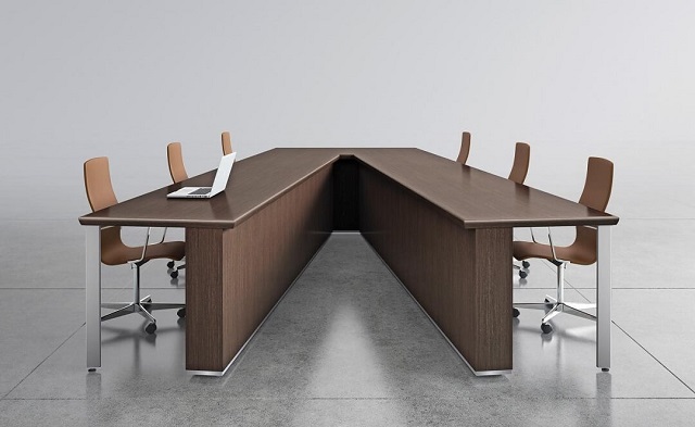 Setup bàn họp chữ V sáng tạo giúp người tham gia thoải mái, dễ chịu