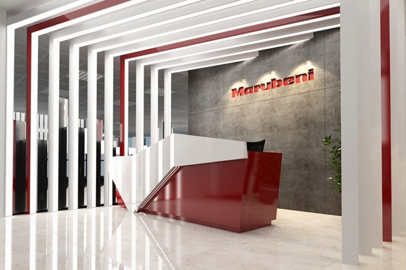 Thiết kế văn phòng tông đỏ rực của công ty Marubeni Việt Nam