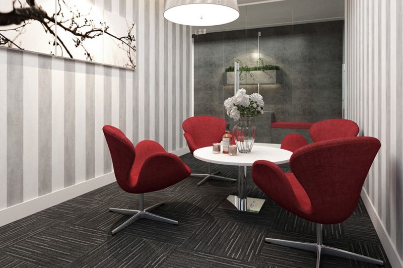 Thiết kế văn phòng tông đỏ rực của công ty Marubeni Việt Nam