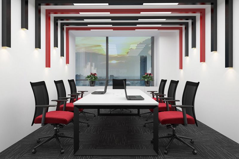 Thiết kế văn phòng tông đỏ rực của công ty Marubeni Việt Nam