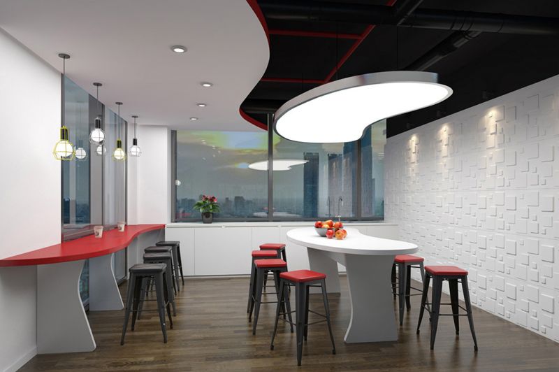 Thiết kế văn phòng tông đỏ rực của công ty Marubeni Việt Nam