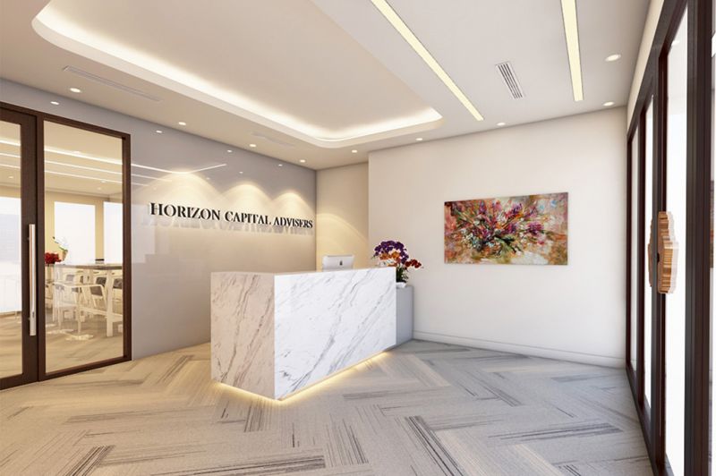 Thiết kế văn phòng trắng tinh khôi của công ty HORIZON