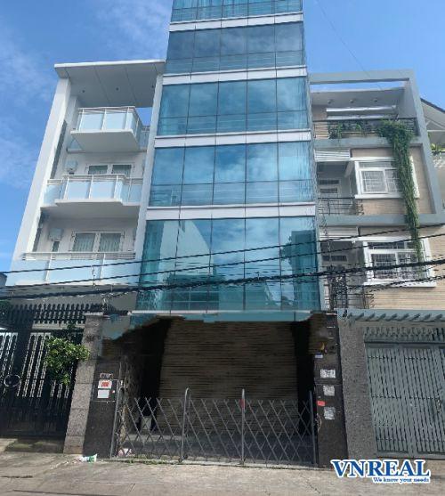 cho thue toa nha duong bui dinh tuy 5x26m 1 tret 5 lau gia 90tr thang