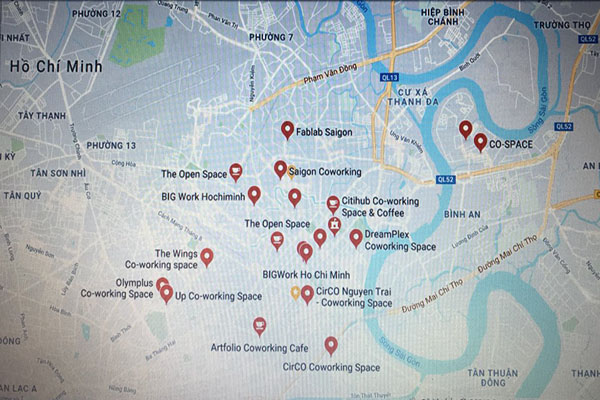 danh sach cac coworking space tai tphcm